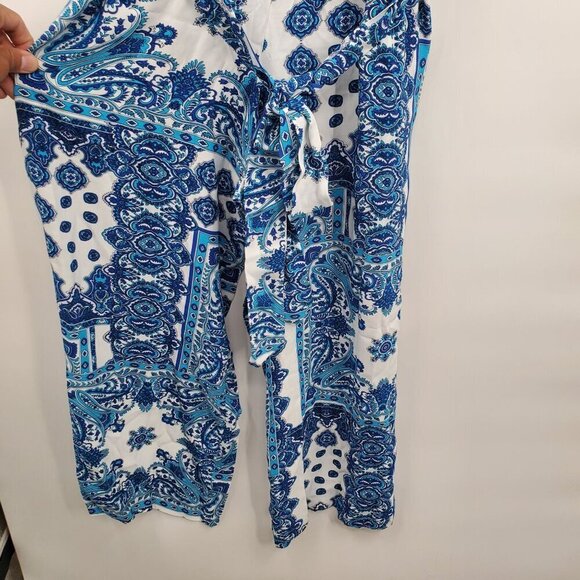 Loft Paisley Keyhole Wide Leg Jumpsuit Women Size Small NWT Summer Cruise - Picture 5 of 16